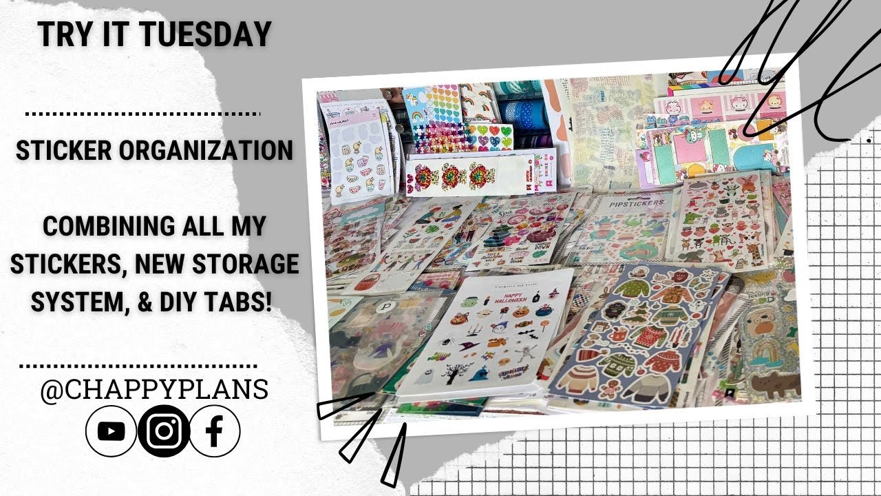 TRY IT TUESDAY | STICKER ORGANIZATION | HOW I SWITCHED UP MY STORAGE & A DIY!