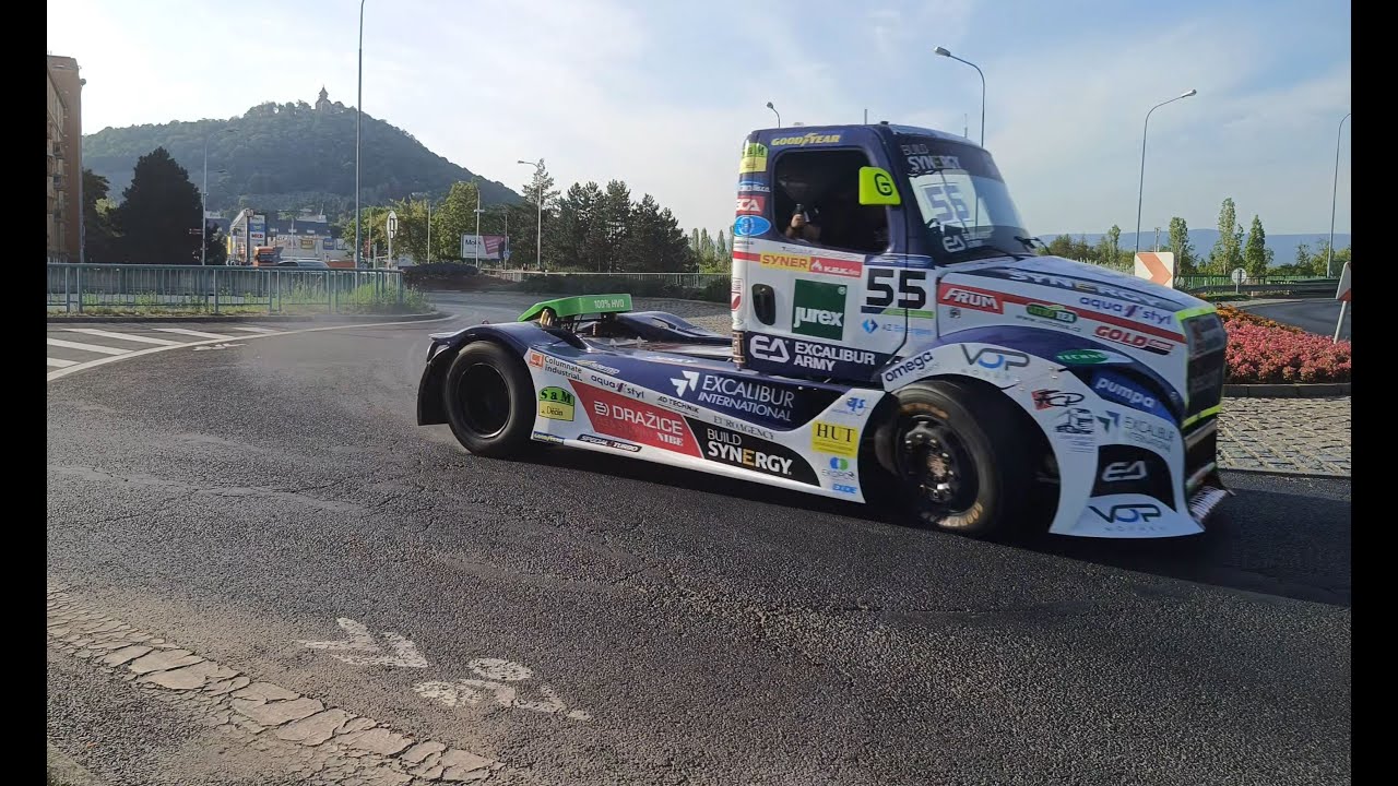 4K / Tahače a vozy NASCAR v Mostě - spanilá jízda / Czech Truck Prix & NASCAR 2023 Autodrom Most