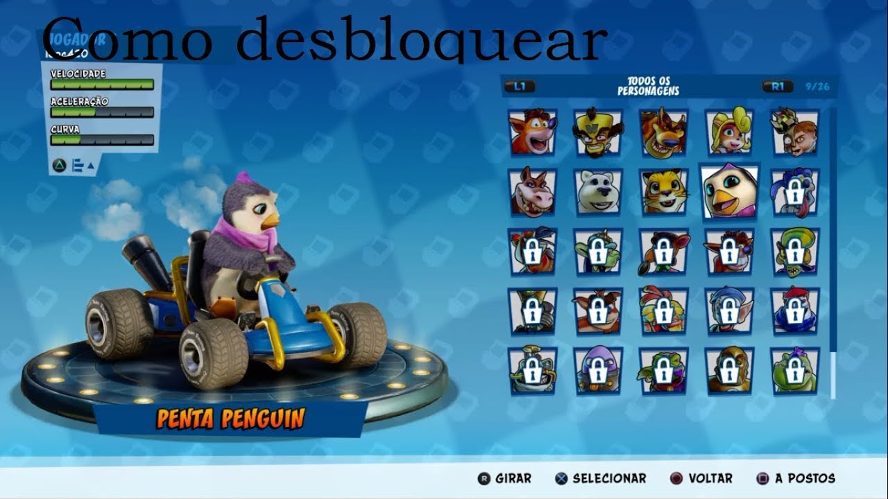 Como Desbloquear o Penta Penguin - (CTR) | Crash Team Racing Nitro-Fueled