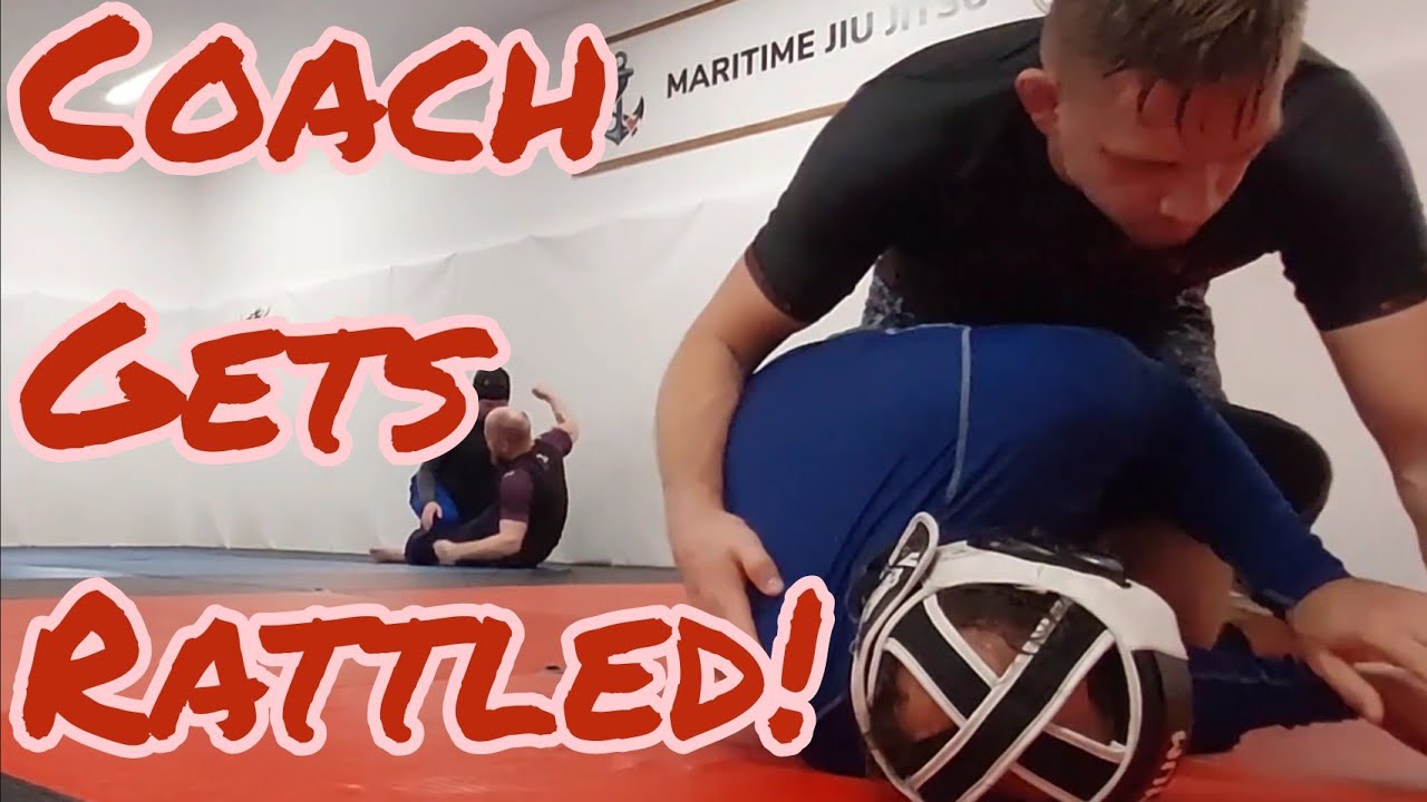 Coach gets rattled during our roll. Submission Grappling Jujitsu