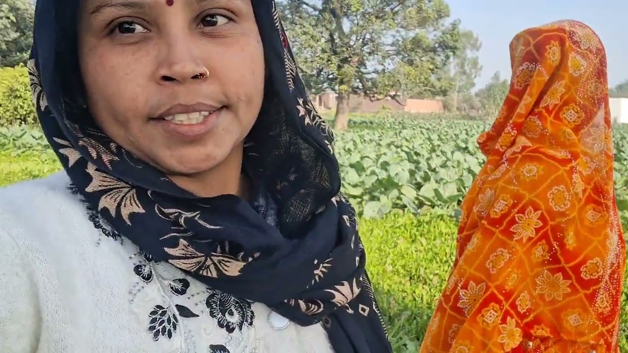 आज का स्पेशल ब्लॉक वीडियो🙏😀🤣 खेतों पर बथुआ लेने# 