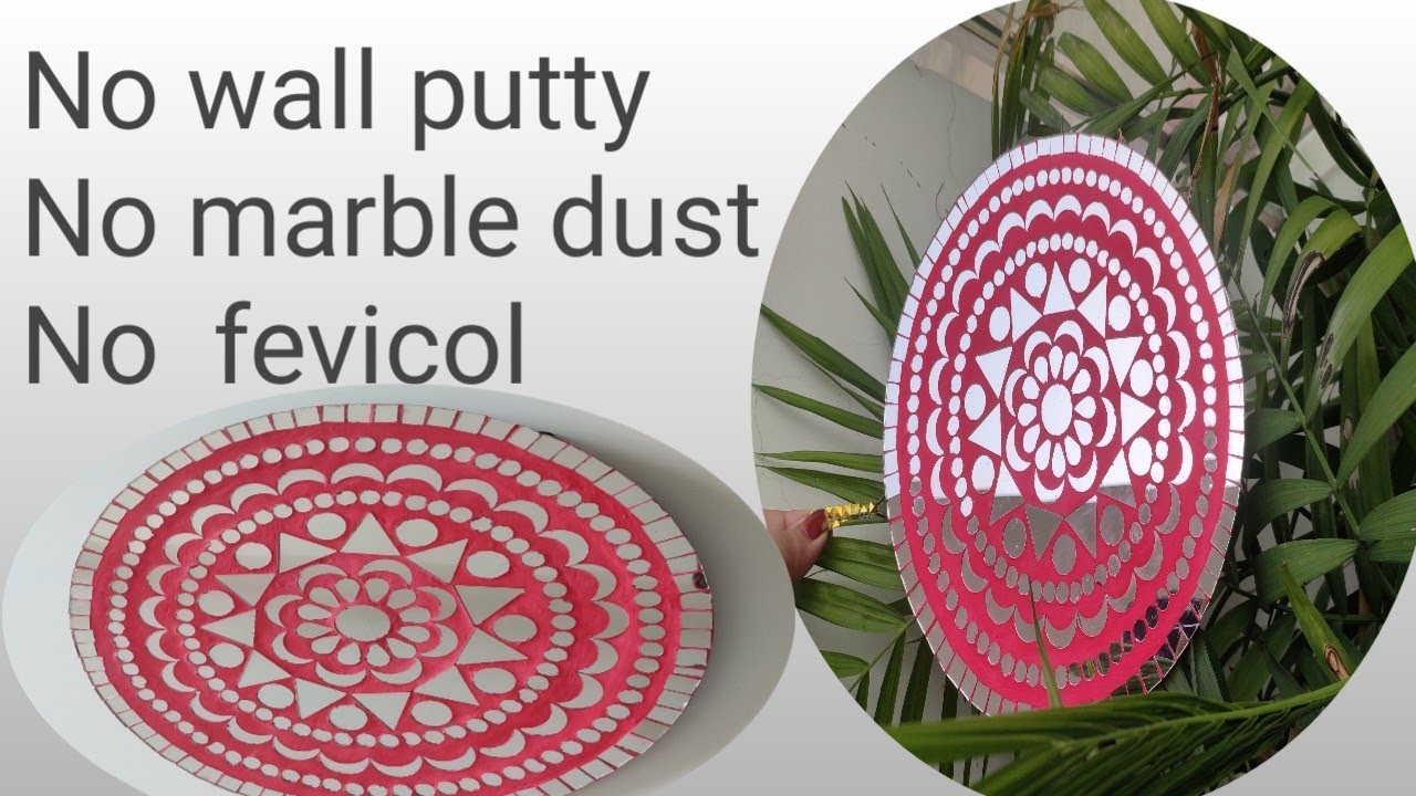 mosaic art/ mirror mosaic wall art/wall art/ SS arts and crafts/diwali decoration ideas