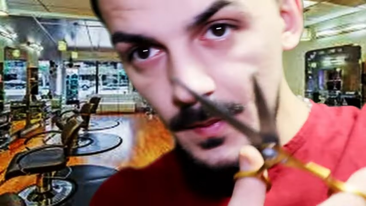 ASMR virtual Haircut snip snip brush brush fast and rough