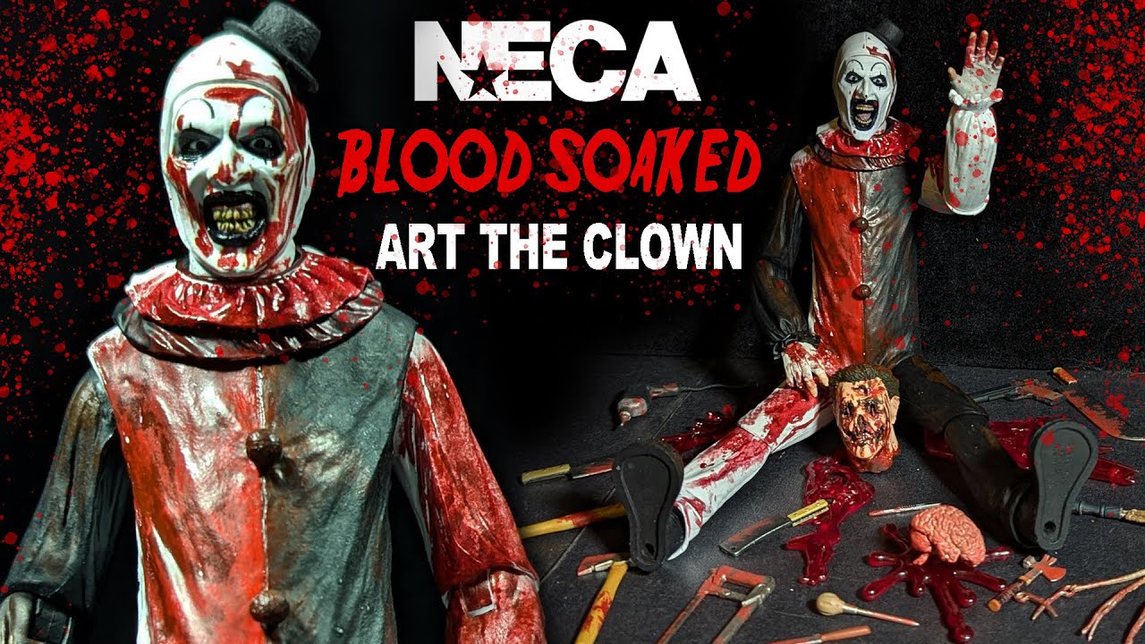 NECA Ultimate Terrifier Blood Soaked Art the Clown Action Figure Review