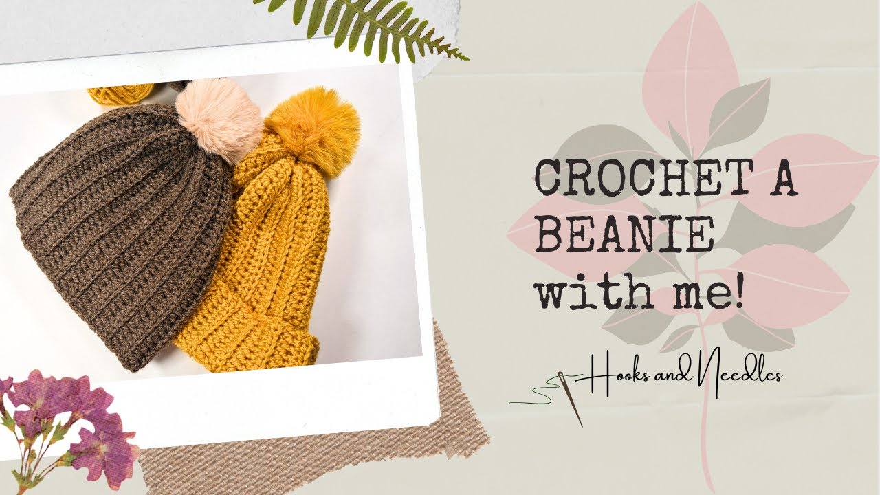 How to crochet a Beanie - for beginners! Step by step knit-along tutorial 🧶🪡