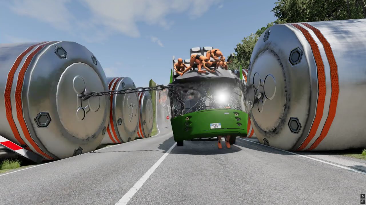Car vs Traffic Barrier | @beamngdriv3fun
