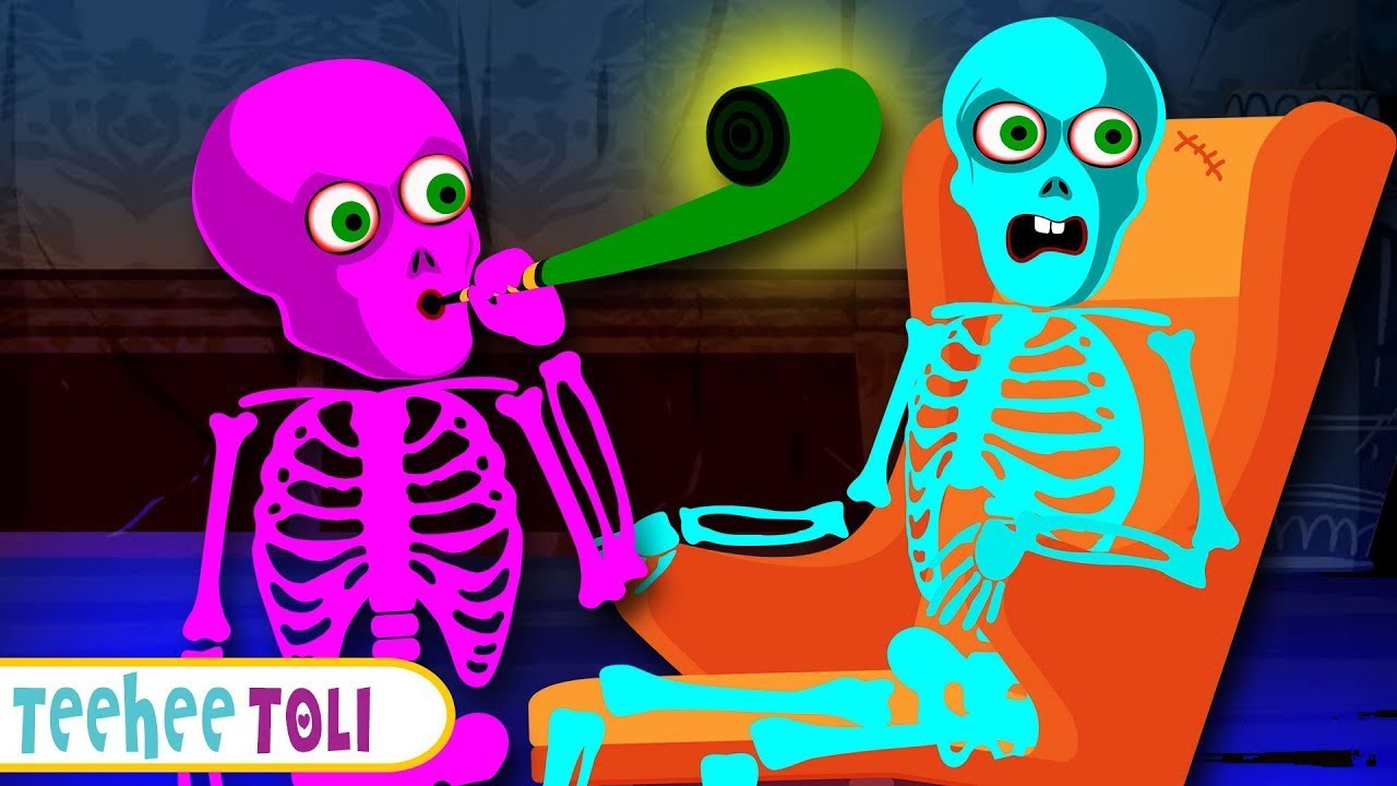 Ek Chota Skeleton Ki Masti एक छोटा स्केलेटन | Spooky Scary Nursery Rhymes | Teehee Toli