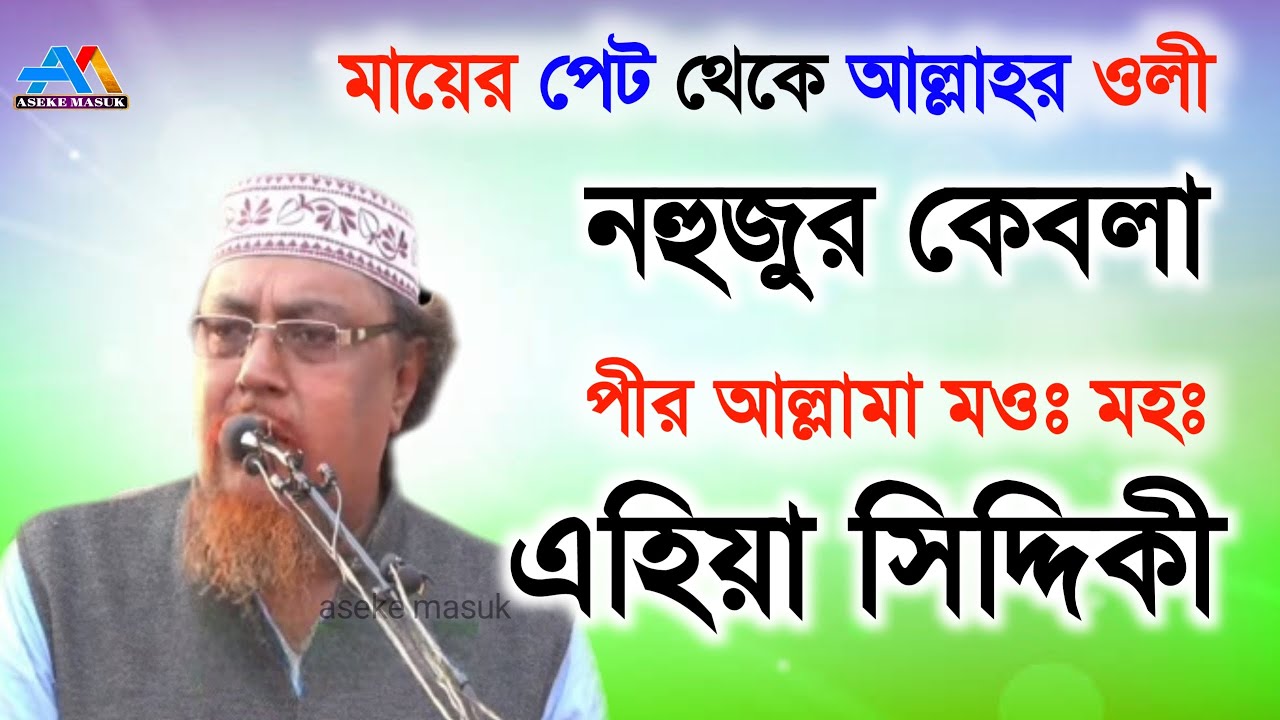 নহুজু র ||মায়ের পেট থেকে আল্লাহর ওলী || ehiya siddiqui waz পীরজাদা এহিয়া সিদ্দিকী