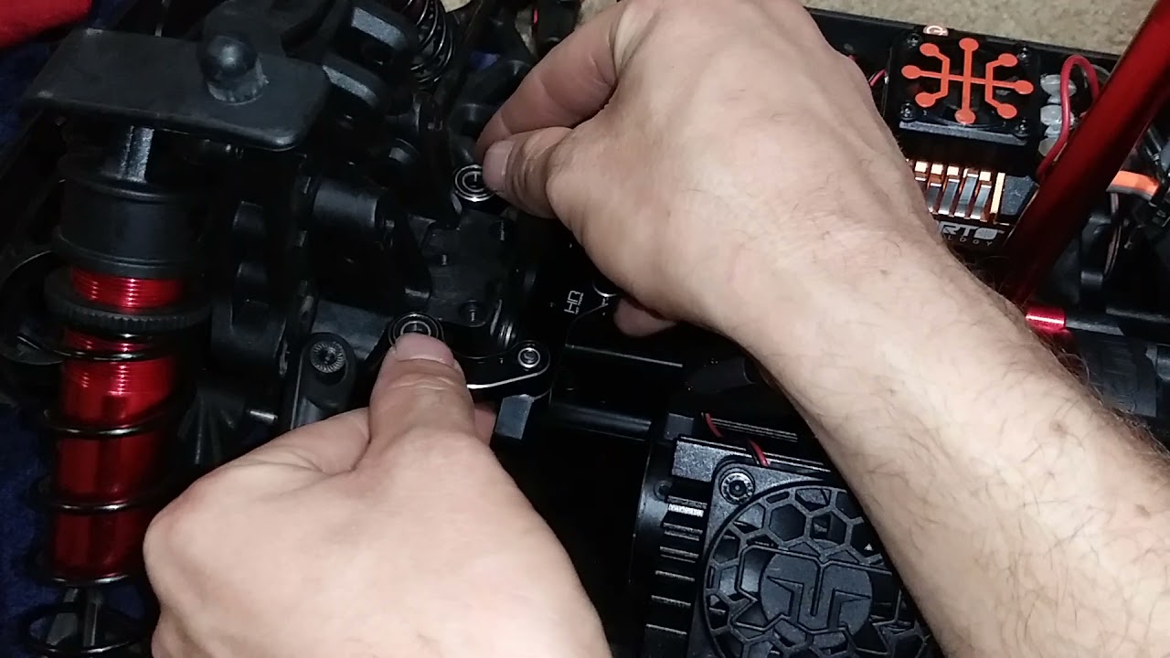 arrma outcast 1/5 HR upper brace and steering bellcrank install