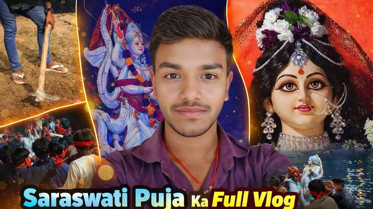  Saraswati Puja Full Vlog 2026 | Safai, Puja & Visarjan | Desi Festival Vlog