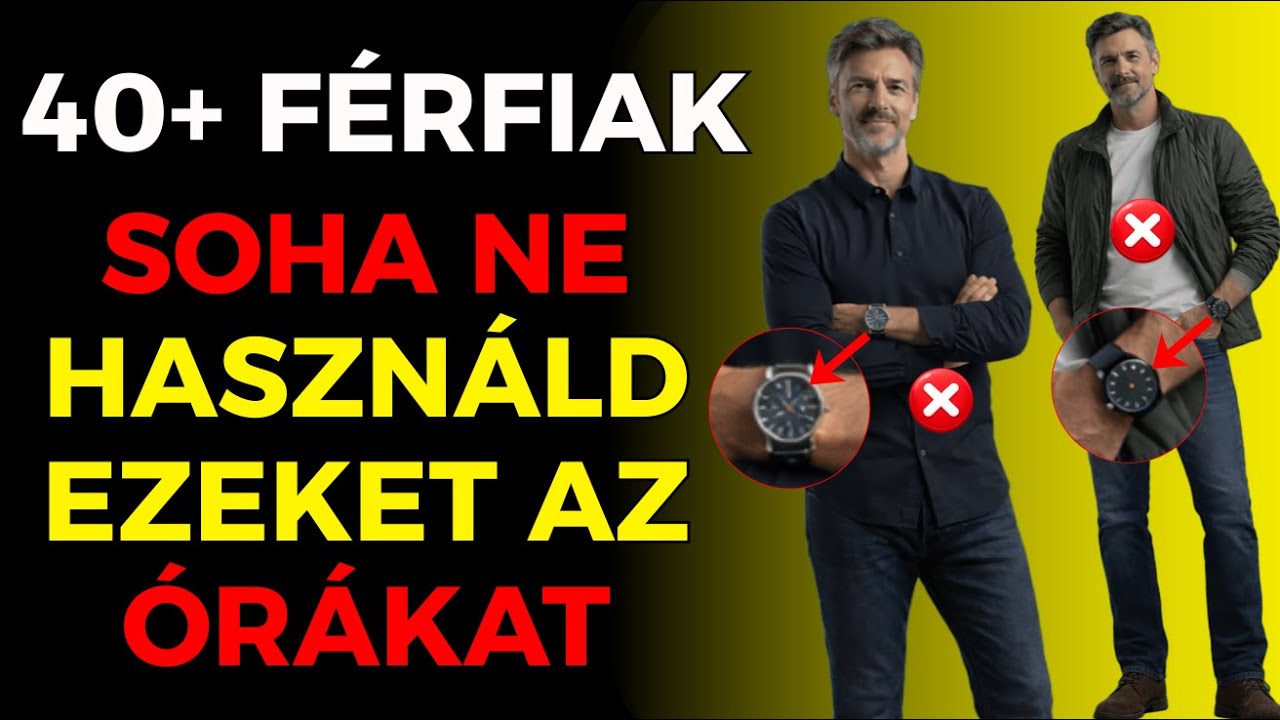 Soha ne viseld ezeket az órákat 40 felett – tönkreteszik az összképed | 40+ férfidivat