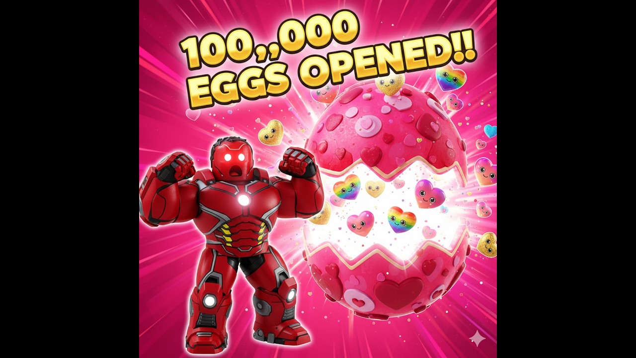 100,000 VALENTINE EGGS OPENING! INSANE LUCK!! 🍀💥