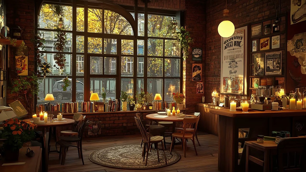 Morning Study Mood ☕ Spring Coffee Shop with Gentle Jazz