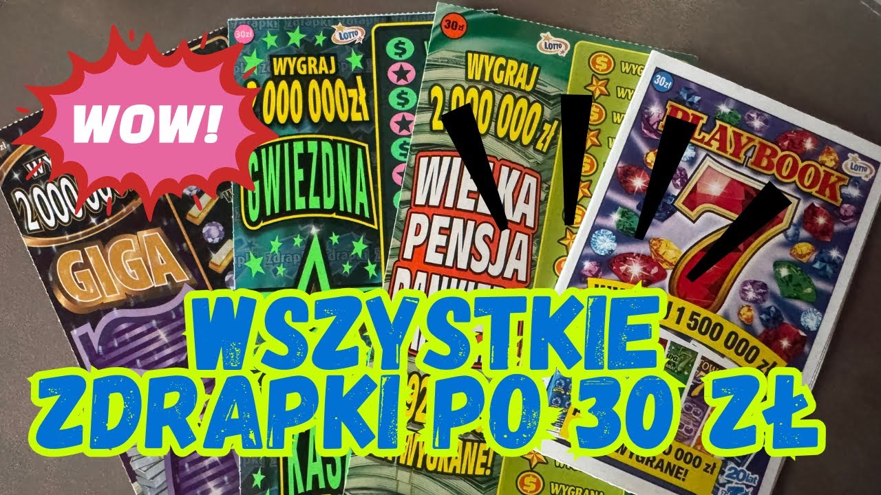 Zdrapki Lotto👉KUPIŁAM WSZYSTKIE ZDRAPKI PO 30 ZŁ😱ILE WYGRANE?🤑