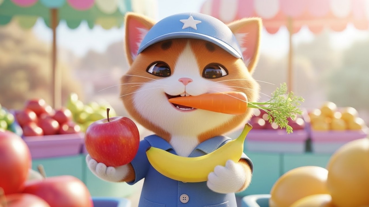Китти отправляется за покупками на фруктовый рынок 🐱🍎🍓 | Мультфильм для детей и весёлые приключения