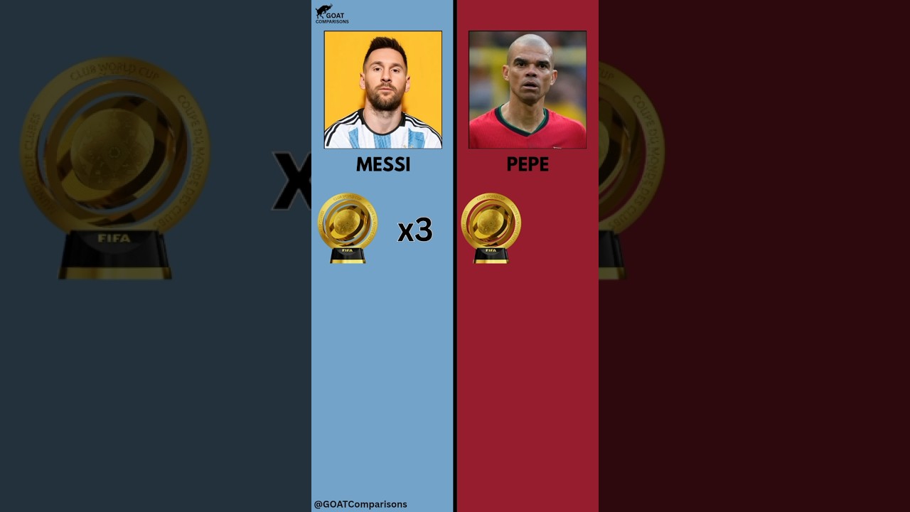 Lionel Messi 🇦🇷 vs Pepe 🇵🇹 All Club Trophies ☠️ #shortsfeed #messi #trending