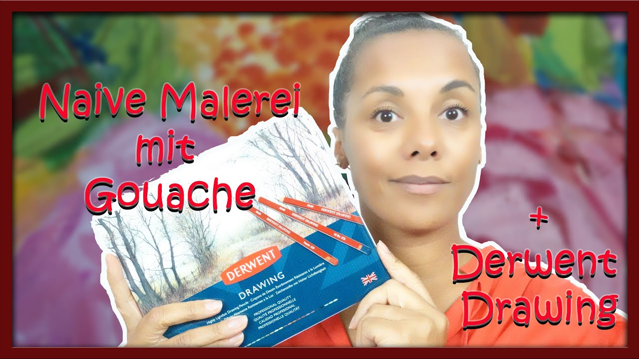 Naive Gouache Malerei mit Derwent Drawing Stiften/ Moleskine Art Collection Skizzenbuch/ Blumen Bild
