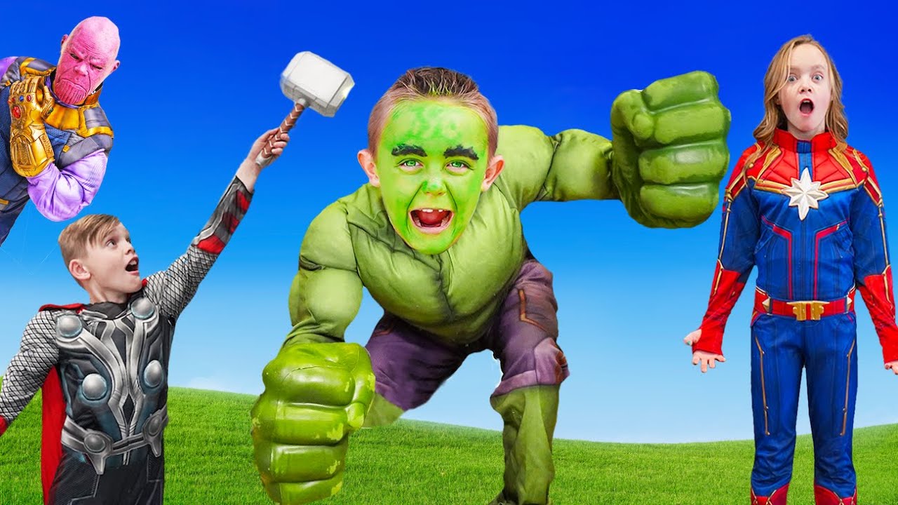 Видео-подборка Kids Fun TV о супергероях Халке
