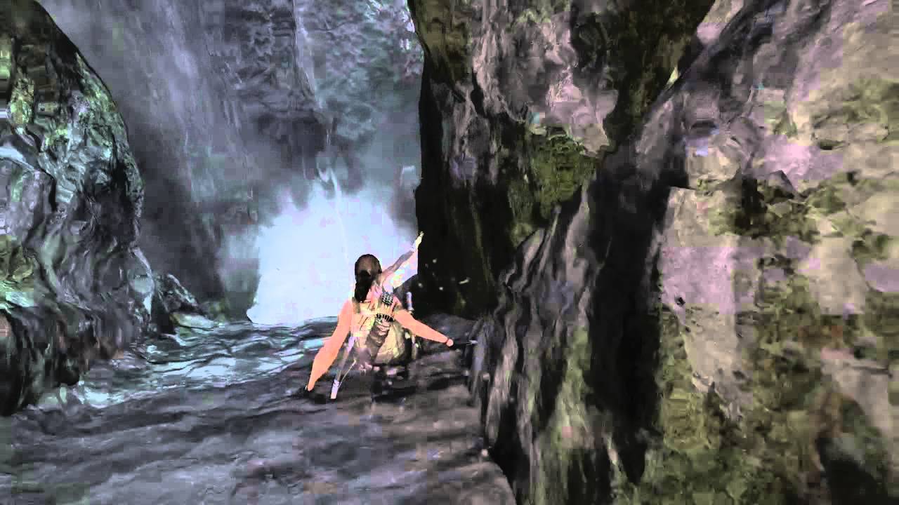 Tomb Raider: Definitive Edition - Summit Forest waterfall jump (GPS cache)