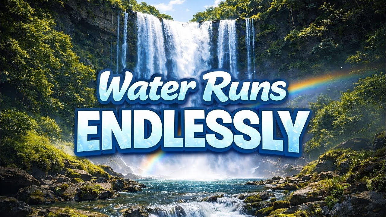 The water runs endlessly