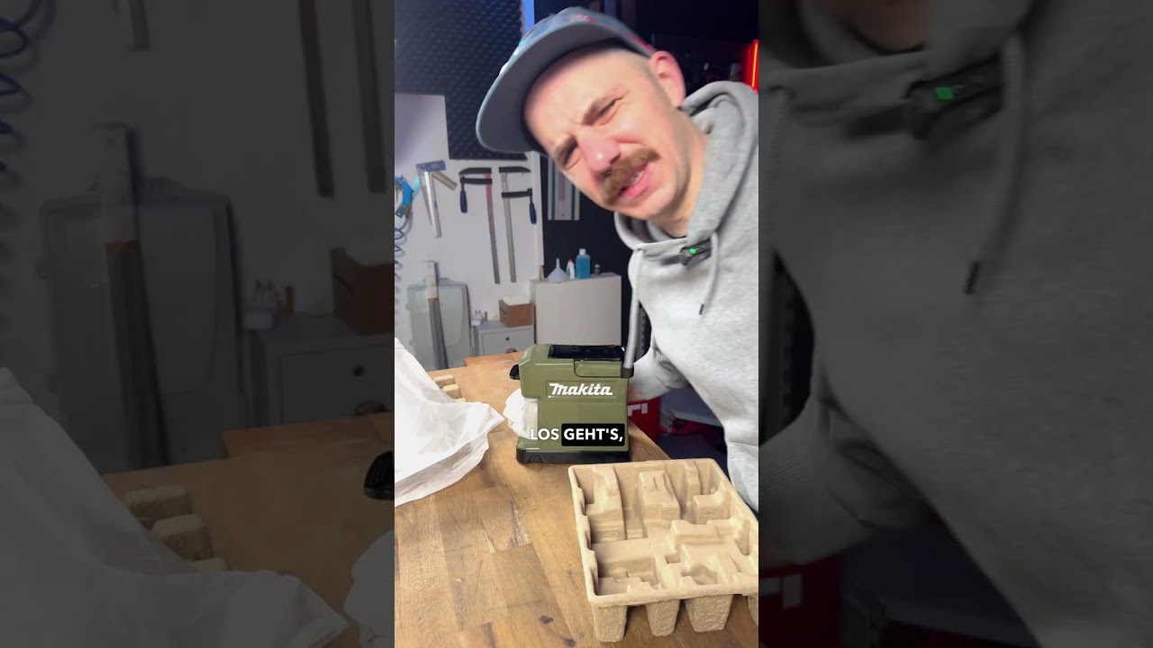 MOBIL Kaffee kochen? MAKITAs olivgr&uuml;ne Akku Kaffeemaschine DCM501 im Test #shorts #diy