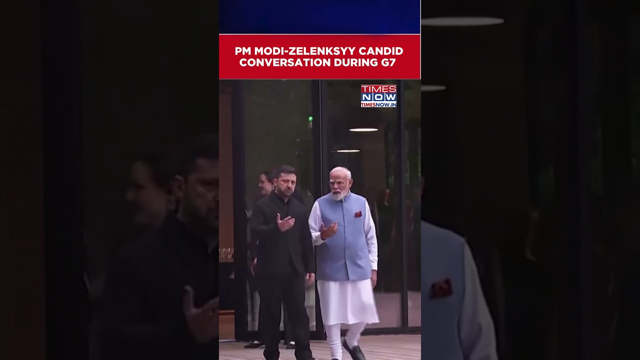 PM Modi And Zelenksyy's Candid Conversation During G7 Summit In France #shorts