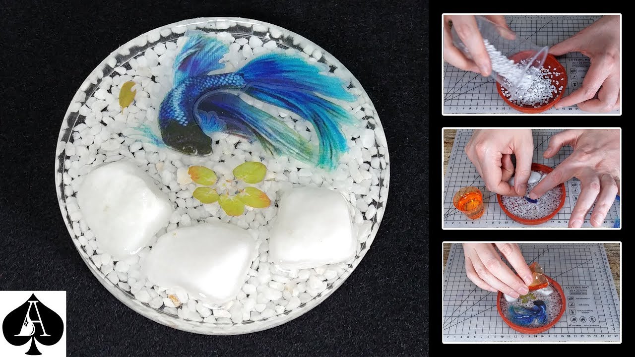 3D Fish in Resin Stickers | NEW Technique | Fighting Fish Tutorial