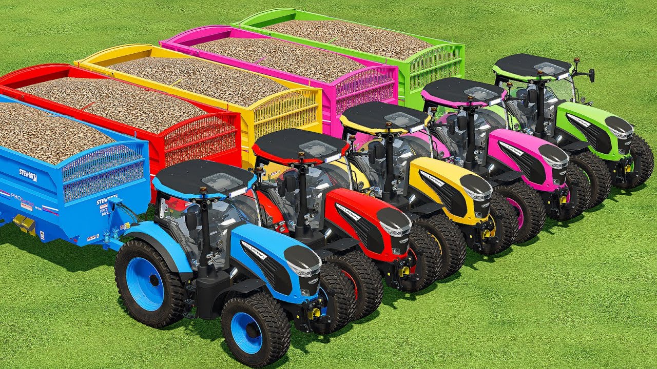 TRANSPORT, HARVEST & LOAD SUGAR BEET WITH LANDINI TRACTORS - Farming Simulator 22