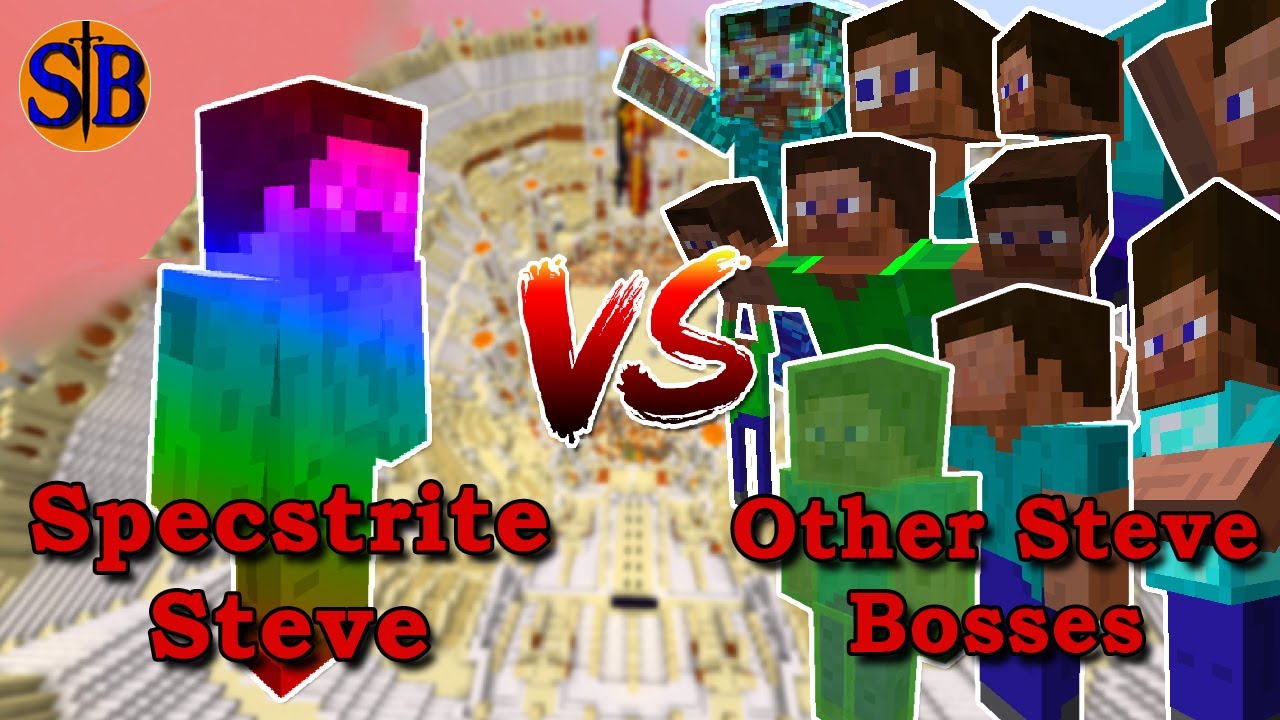 Spectrite Steve vs Other Steve Bosses | Minecraft Mob Battle