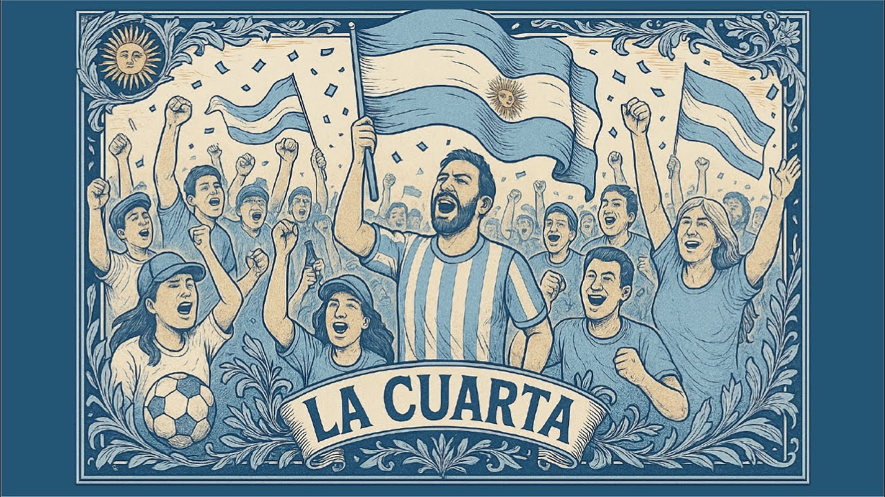 La Cuarta. La nueva canción para alentar a Argentina rumbo al #mundial2026 .