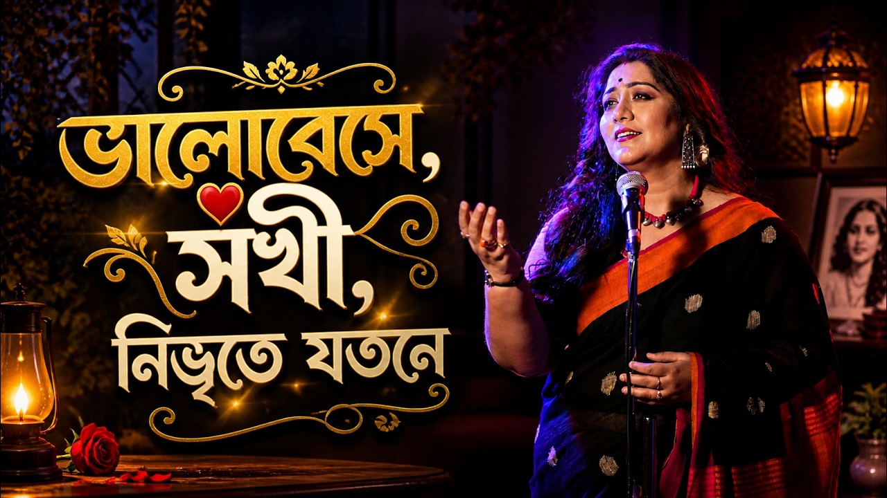Bhalobeshe shokhi nibhrite | Jayati Chakaraborty | Tagore song