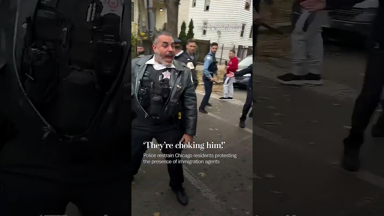 Police restrain Chicago protesters