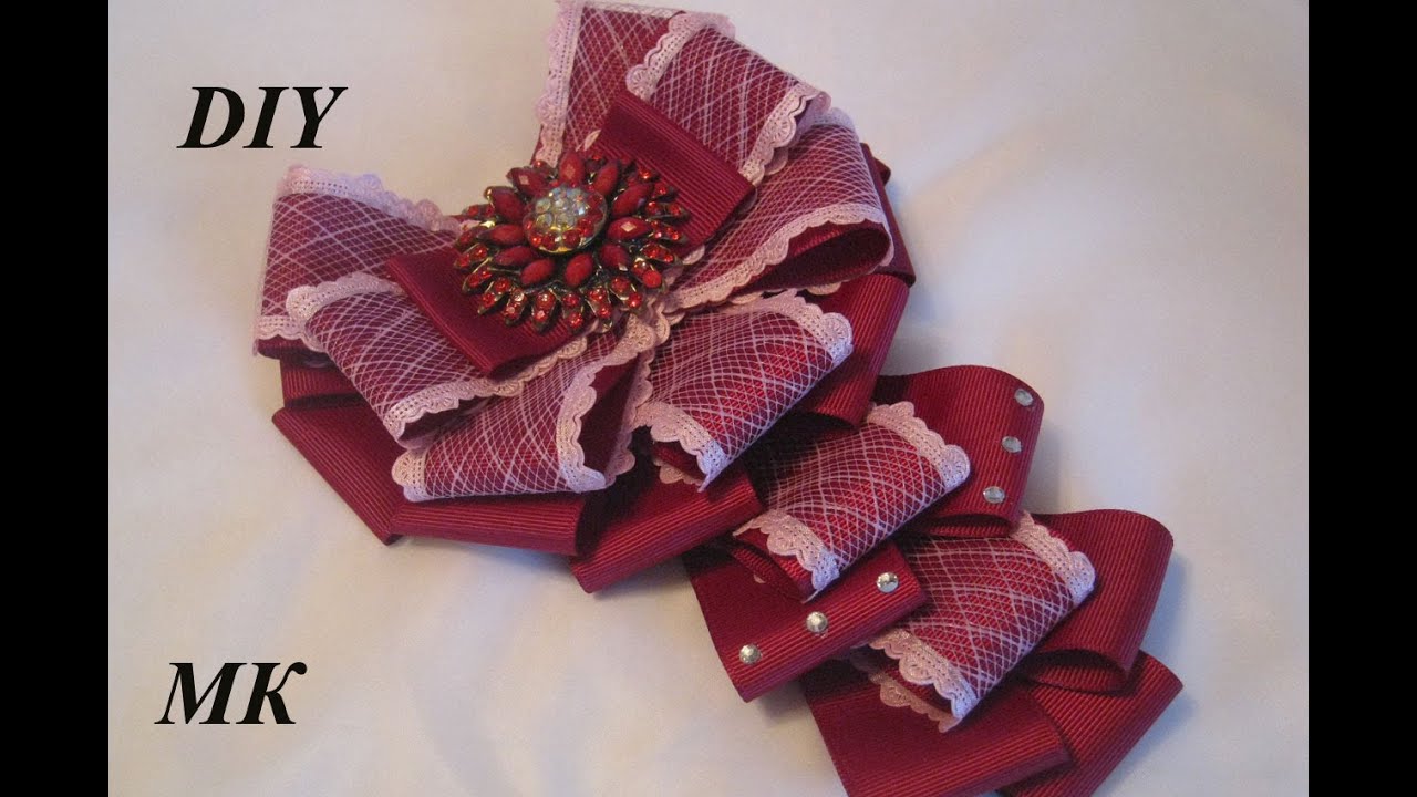 Как сделать брошь - галстук МК.DIY how to make a brooch tie their hands
