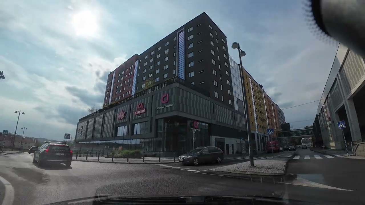 Driving in Sweden  | Mölndal City |  4K 60fps