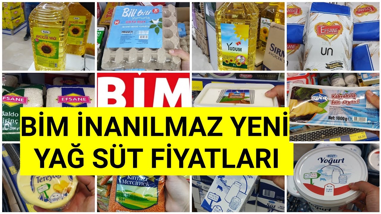 BİM İNANILMAZ YENİ FİYATLAR BİM DE SÜT VE SÜT ÜRÜNLERİ YAĞ VE GIDA FİYATLARI BİM AKTÜEL ÜRÜNLER
