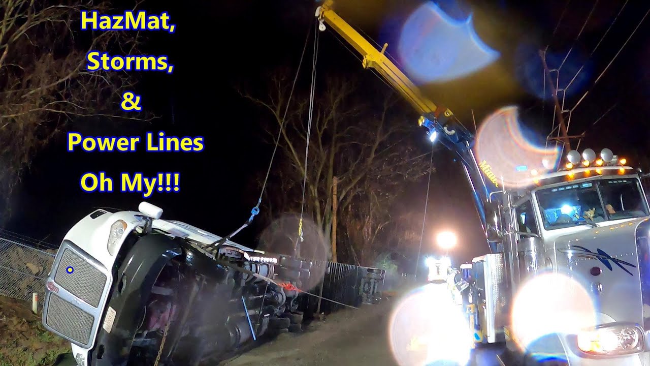 HazMat Rollover with Active Leak!!!  Part 1...  HazMat, Storms, & Power Lines.. Oh My!!!