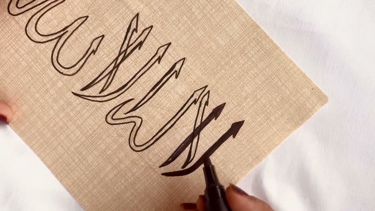Arabic calligraphy using markers | la ilaaha illallah calligraphy | calligraphy using markers