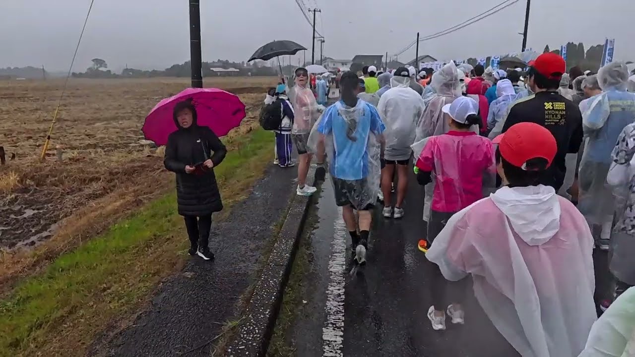 千葉県 増田明美杯第18回いすみ健康マラソンハーフの部 かかしの応援や地元の方々のおもてなし感いっぱいの癒される大会です スライド区間一部撮影有  平均心拍144bpm  2025.12. 14