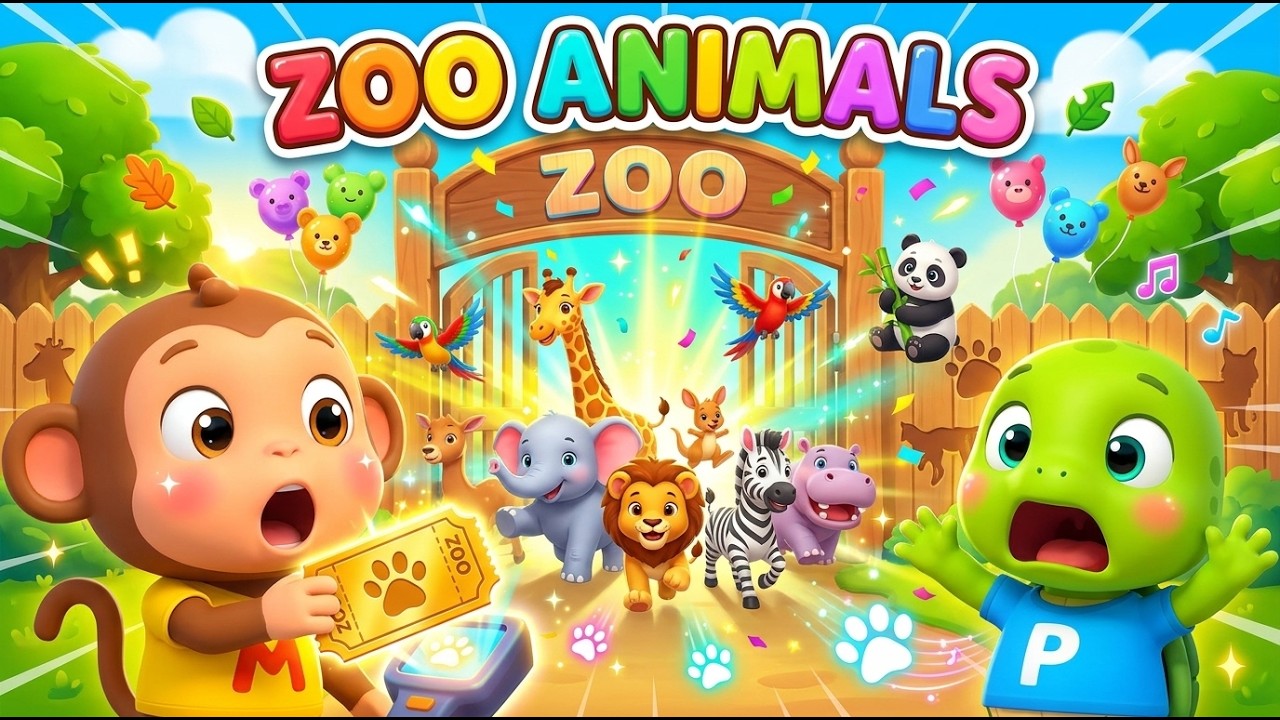 Zoo Animals Song 🦒 | Learn Animal Sounds for Kids