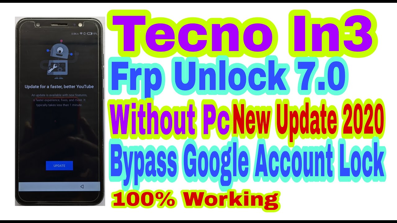 Tecno In3 Frp Unlock Without Pc New Update 2020||Bypass Google Account 100% Working By Tech Babul