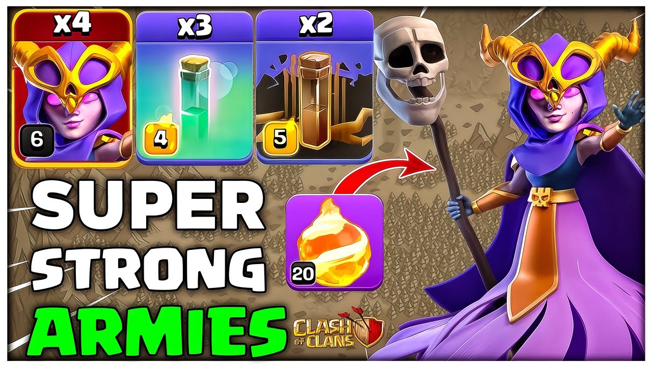 Super Witch + FireBall + 3 Invisible Spell = SUPER STRONG!! TH15 Attack Strategy in Clash of Clans