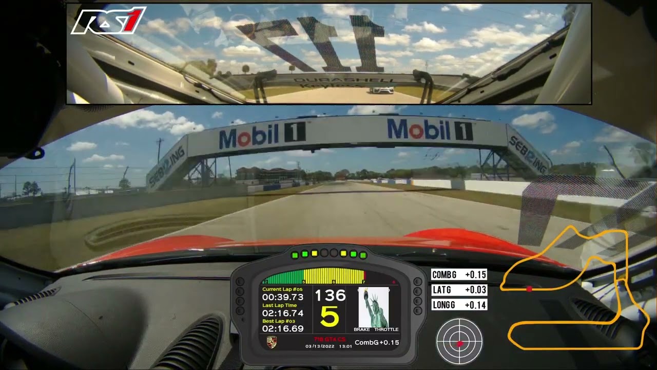 Sean McAuliffe 2022 Porsche Sprint Challenge - Sebring Race 2 - Cayman GT4 Clubspot