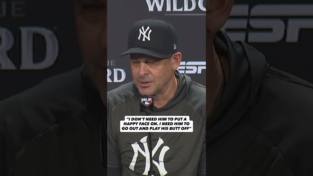 'I need him to go out and play his butt off' &ndash; Aaron Boone on Jazz Chisholm #yankees #baseball #mlb