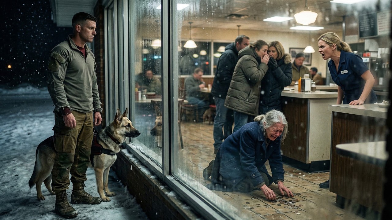 Old Woman Mocked for Counting Coins—Until a Navy SEAL and Dog Stepped In