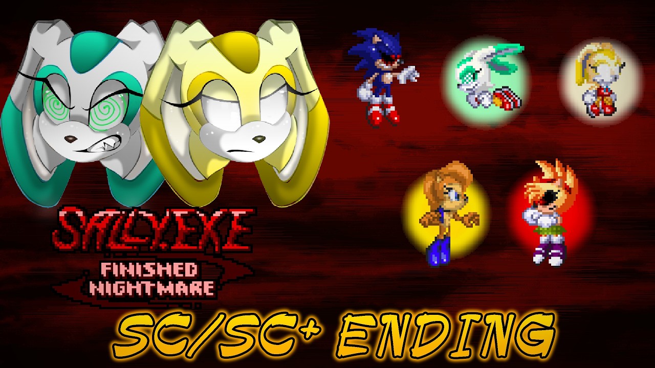 Sally.exe: Finished Nightmare - Sally & Cream Duo (SC/SC+ Endings & Give up screens)