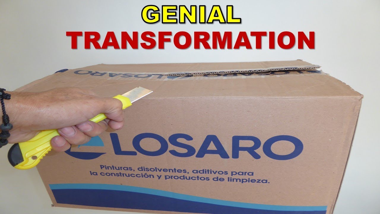MIRA lo que hace con esta CAJA CARTON!!! TRANSFORMAR cajas de cartones reciclados, IDEAS GENIALES