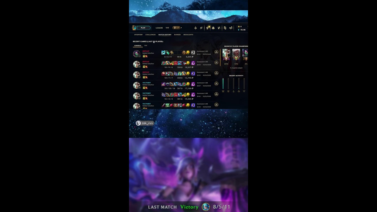 Challenger Riven. Climbing Second account