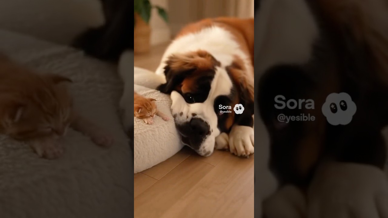 The Kitten Who Stole the Big Dog’s Bed