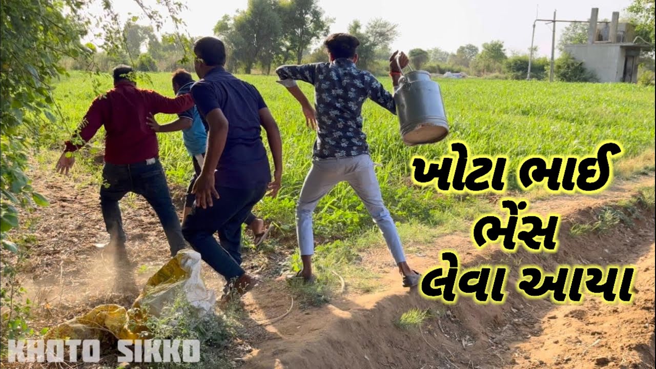 ખોટા ભાઈ ભેસ લેવા આયા//Gujarati comedy video//khoto sikko8784