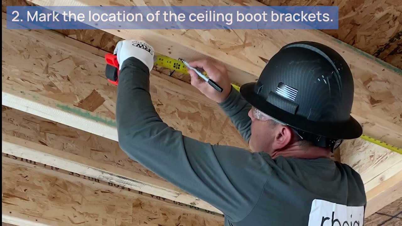 Ceiling Boot Installation